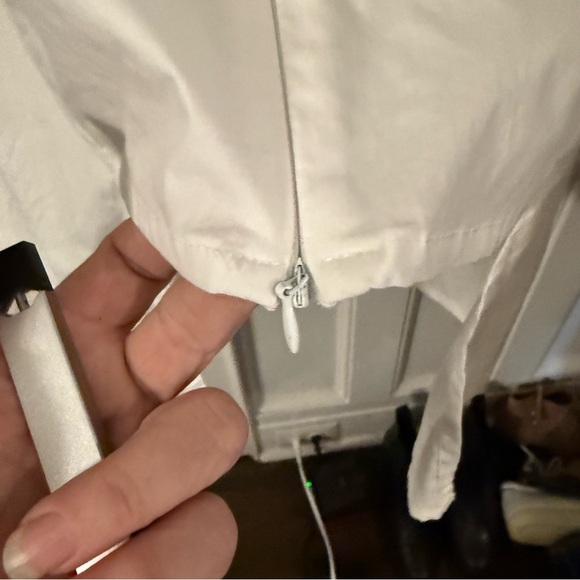 Cottonade Paris Women’s White Shirt Collared V-Neck Back Zip Sz 4 - Picture 5 of 11